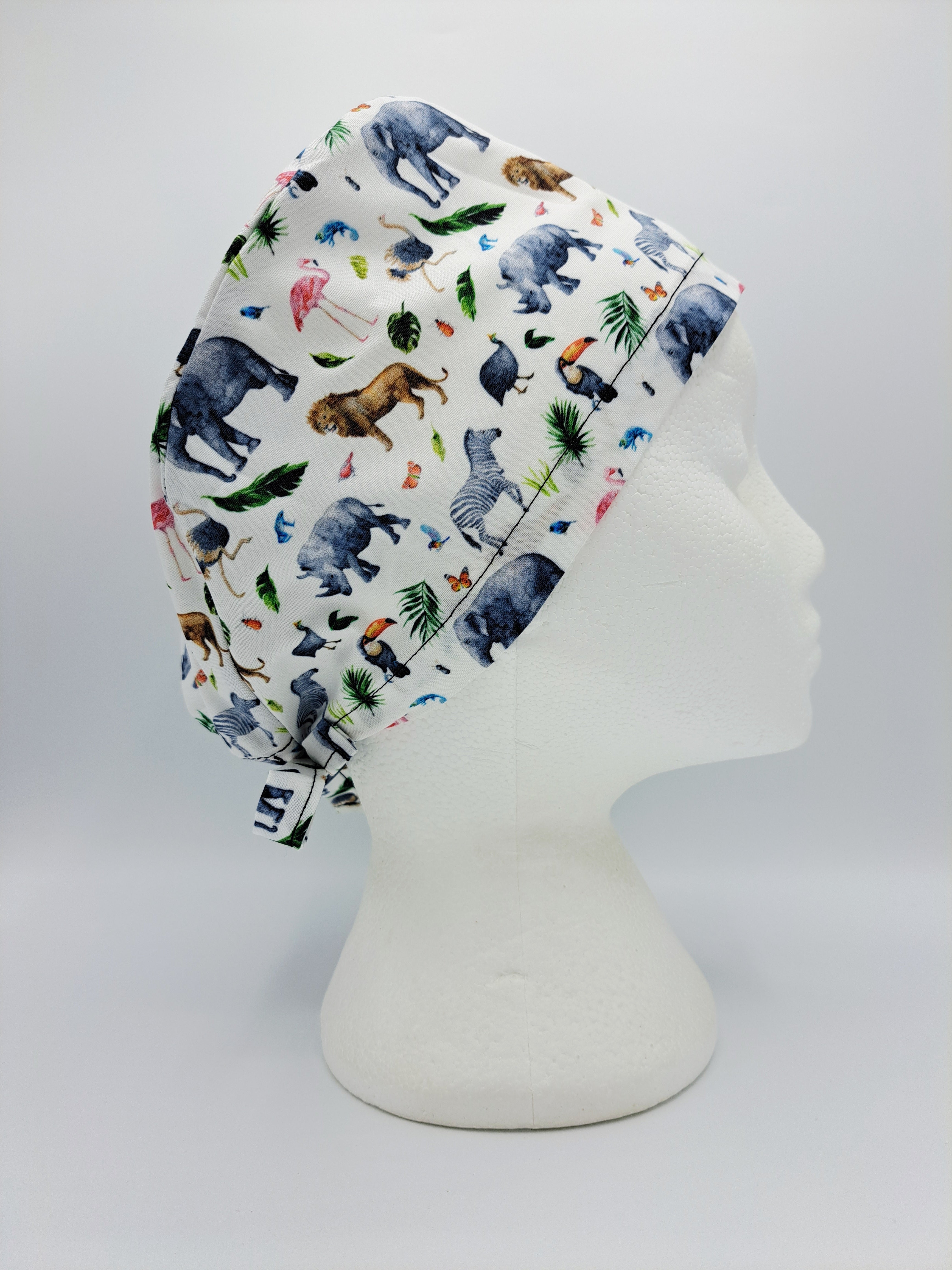 Tropical Animals Scrub Hat Cap