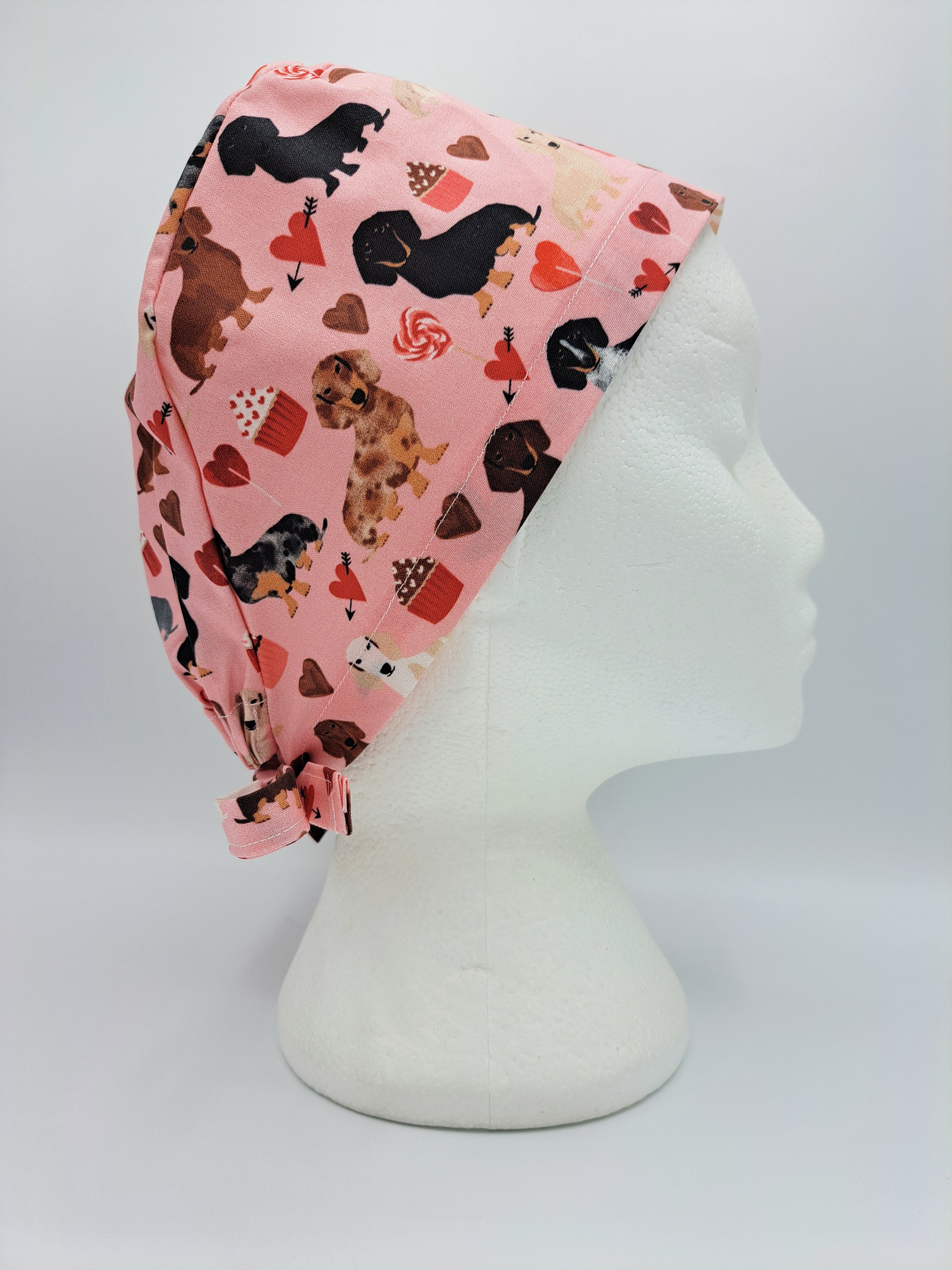 Valentine Dachshunds Scrub Hat Cap