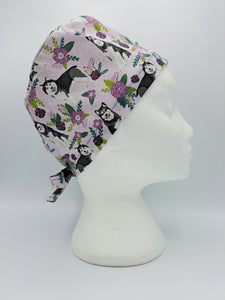 Alaskan Malamute on Lavender Scrub Hat Cap