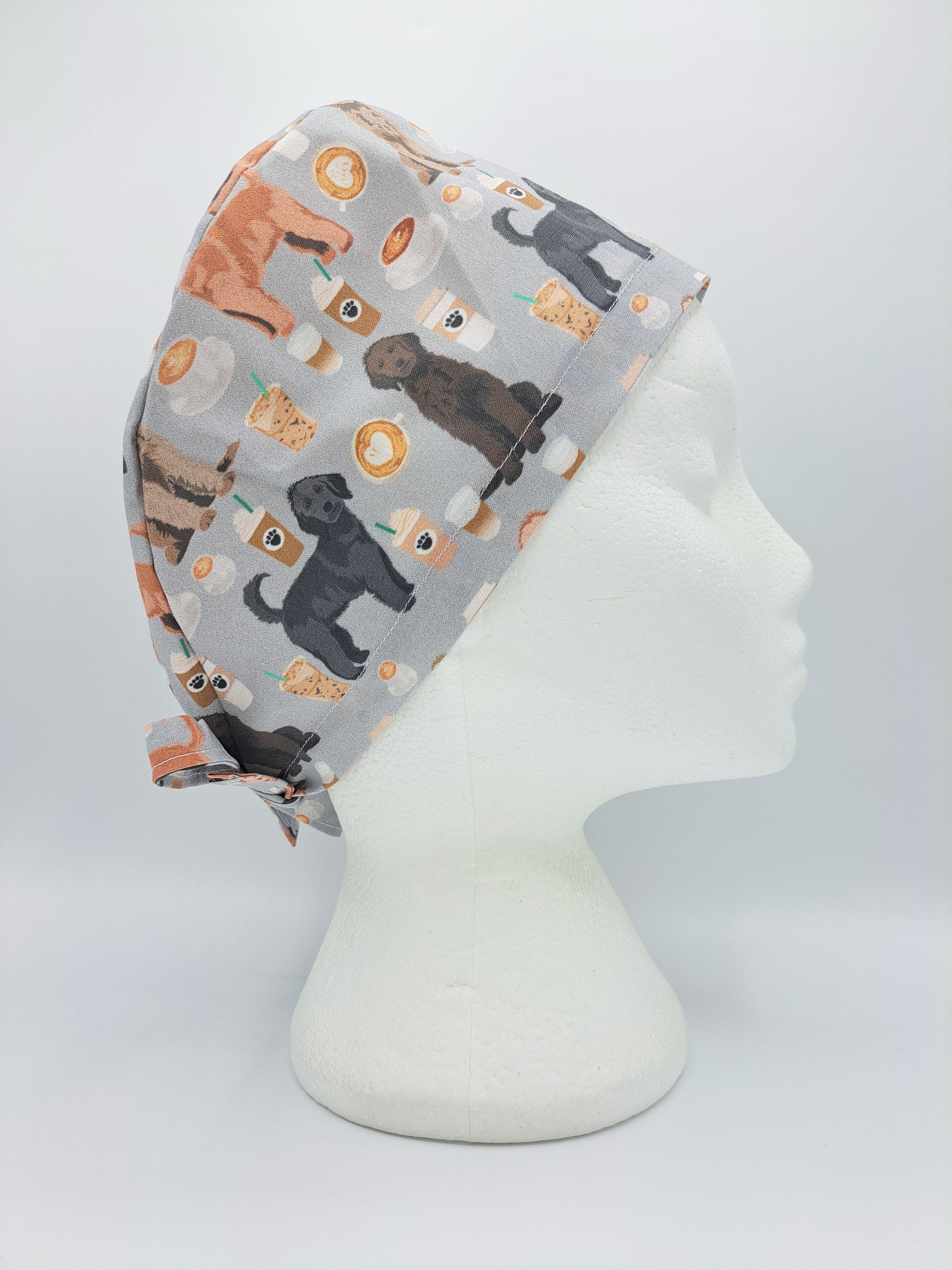 Labradoodles and Coffee Scrub Hat Cap