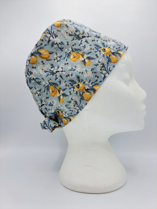 Lemons and Bees Scrub Hat Cap