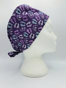 Labour and Delivery Purple Scrub Hat Cap
