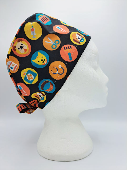 Pets and Vets Circles Scrub Hat Cap