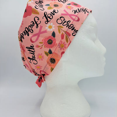 Breast Cancer Awareness Scrub Hat Cap