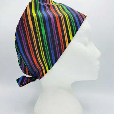 Rainbow Stripes Scrub Hat Cap