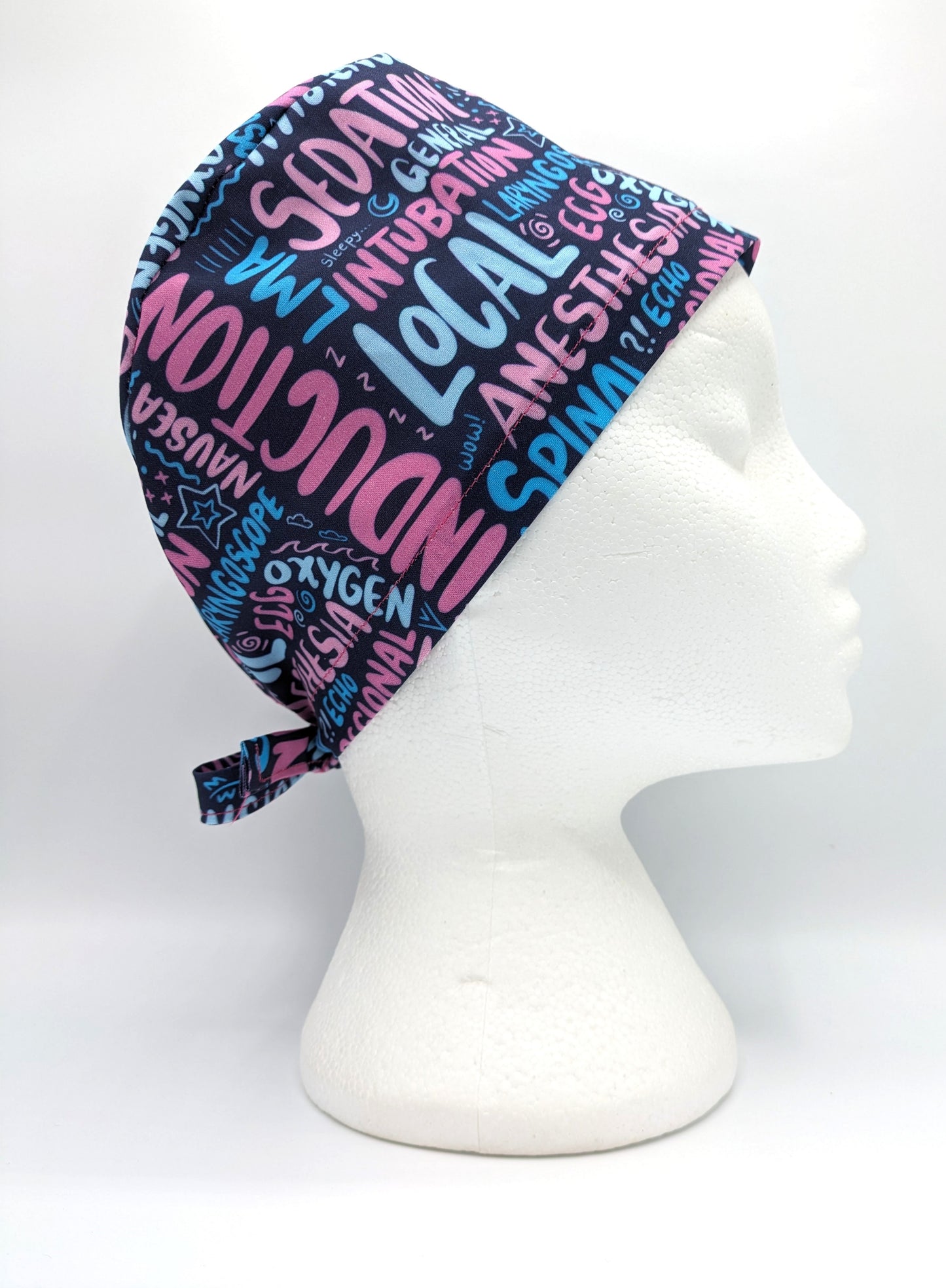 Anaesthesia Scribbles Scrub Hat Cap