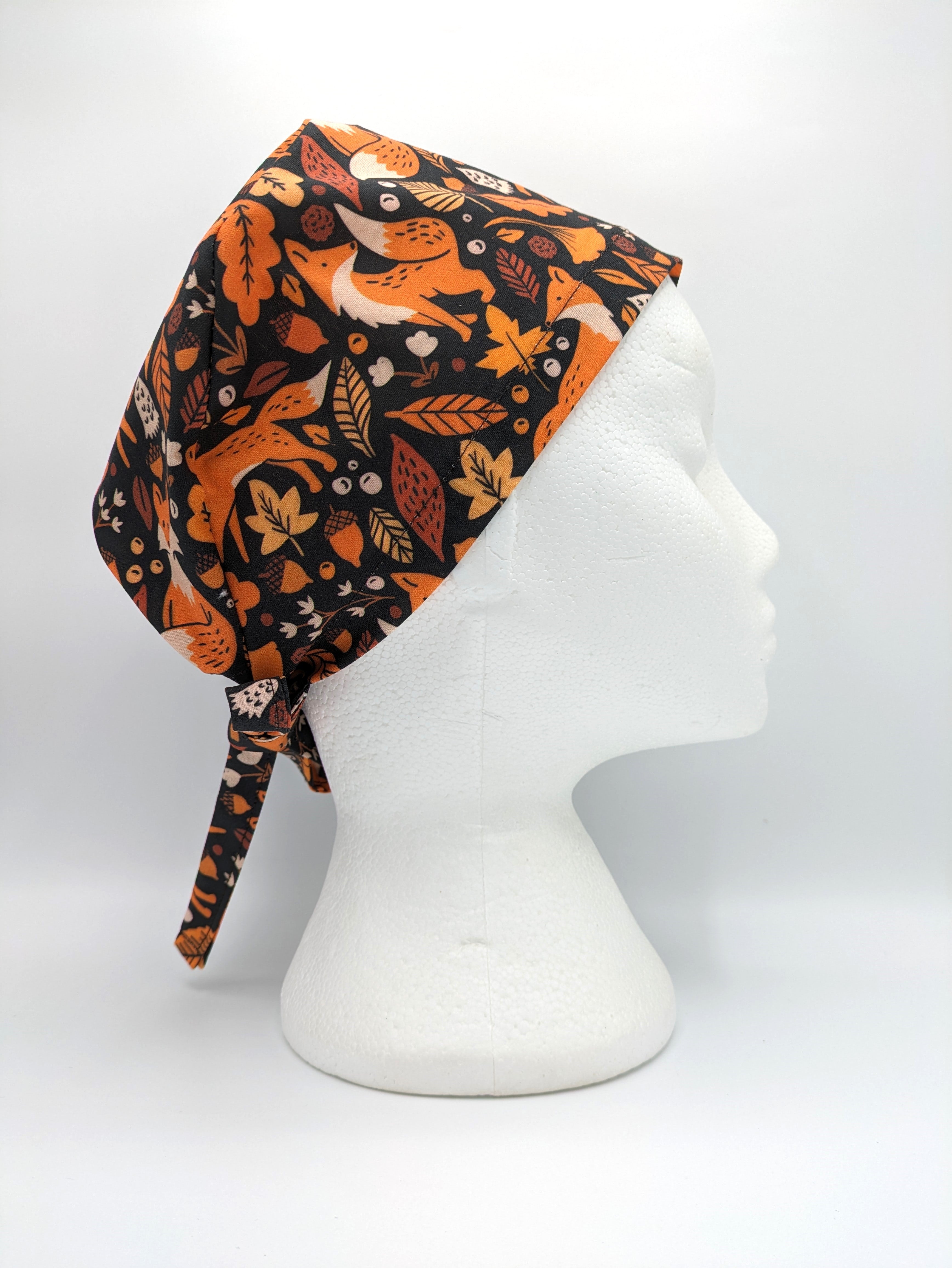 Autumn Foxes Scrub Hat Cap