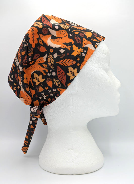 Autumn Foxes Scrub Hat Cap