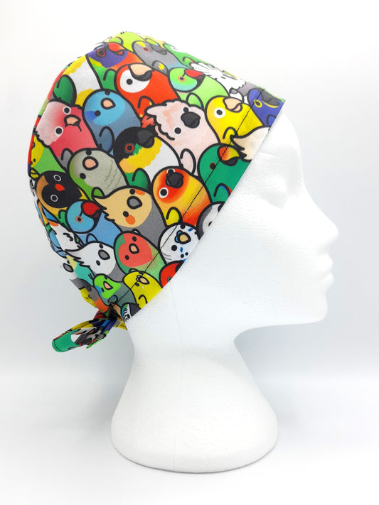 Beautiful Birds Scrub Hat Cap