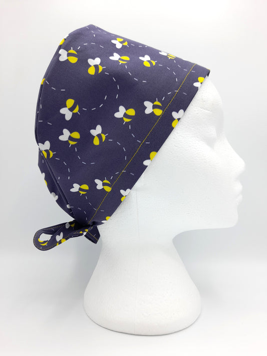 Bee Happy Scrub Hat Cap
