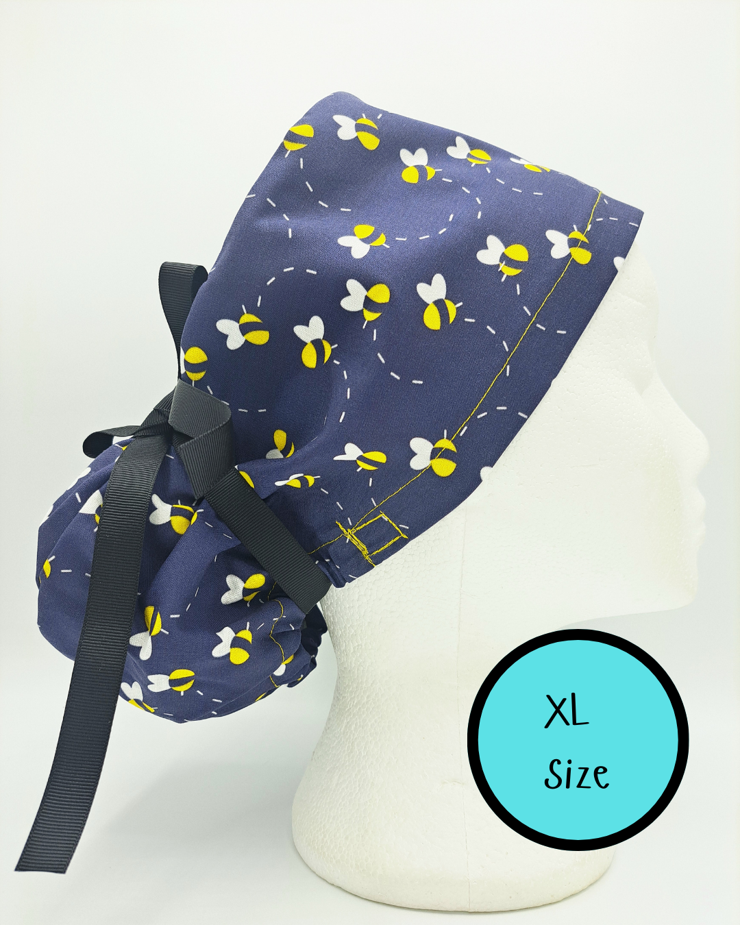 Bee Happy Scrub Hat Cap