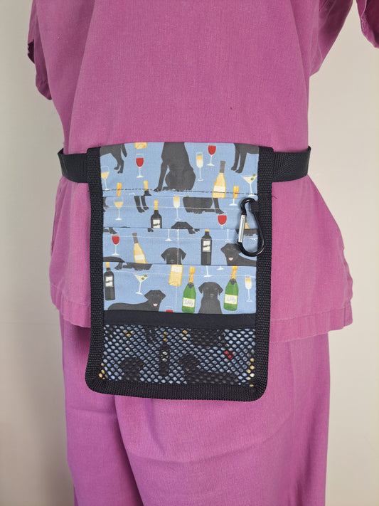 Black Labradors and Wine Nurse Pocket Organiser