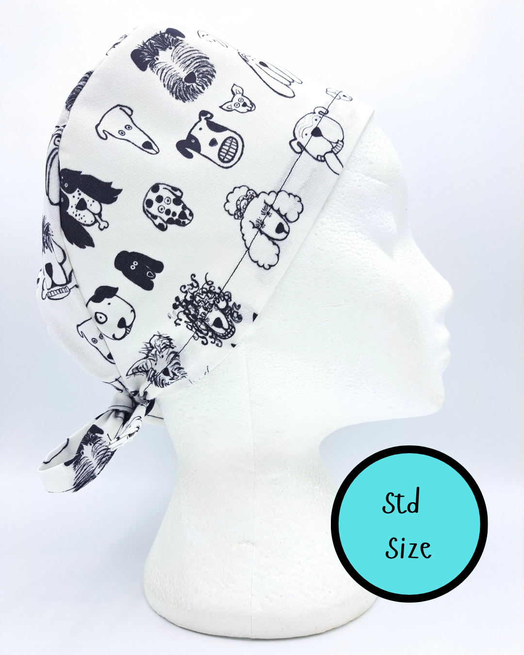 Cartoon Dogs Scrub Hat Cap