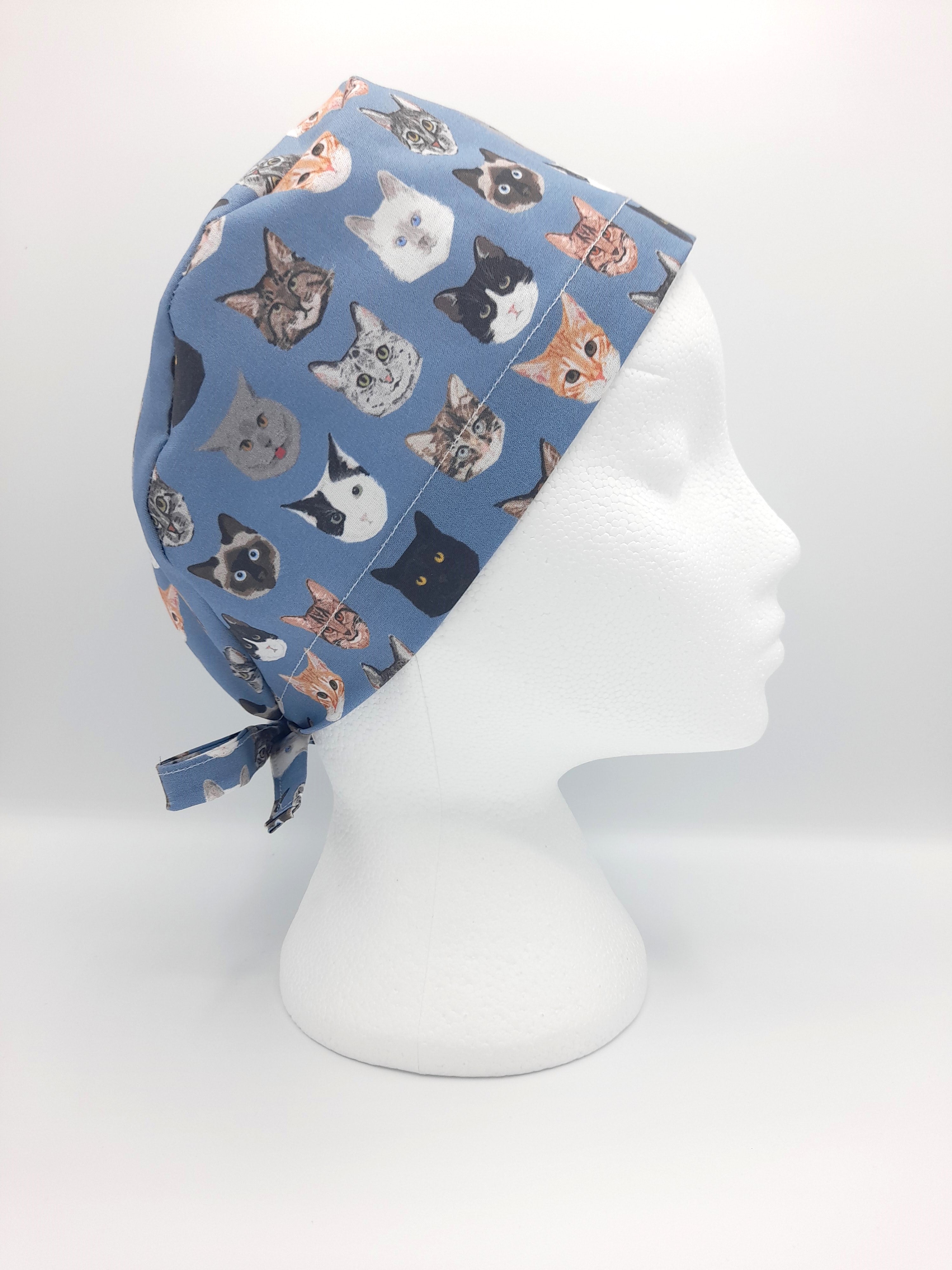 Cat Faces Scrub Hat Cap