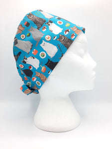 Cats and Sushi Scrub Hat Cap