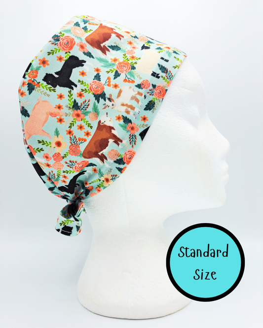 Farm Animals Scrub Hat Cap