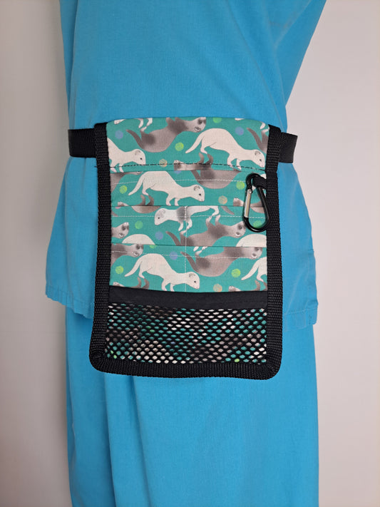 Ferrets on Green Nurse Pocket Organiser