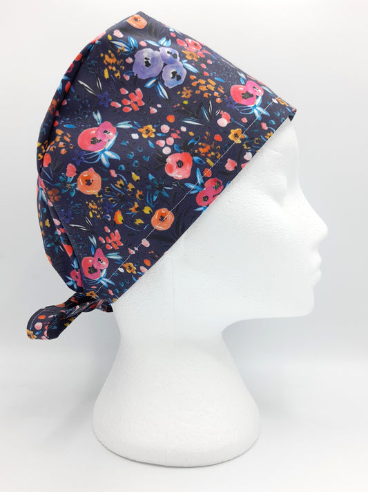 Floral Scrub Hat Cap