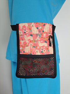 Golden Retrievers on Pink Nurse Pocket Organiser