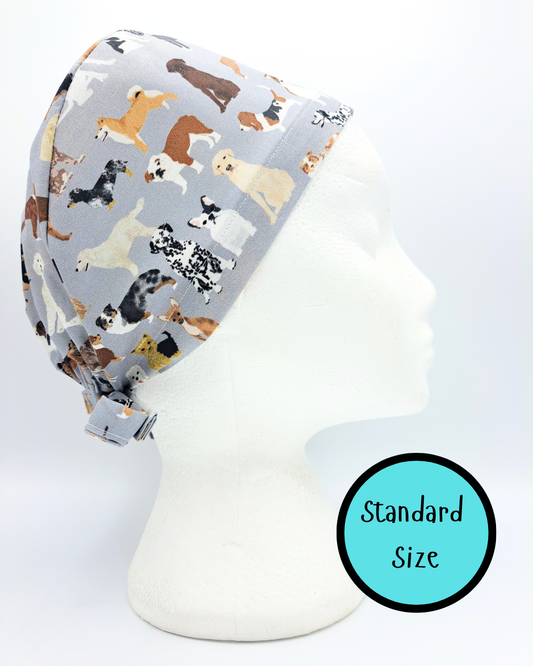 Grey Dog Breeds Scrub Hat Cap