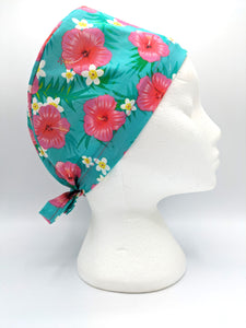 Hibiscus Flowers Scrub Hat Cap