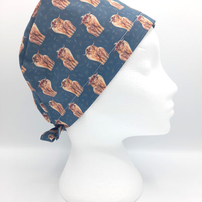 Highland Cow Scrub Hat Cap