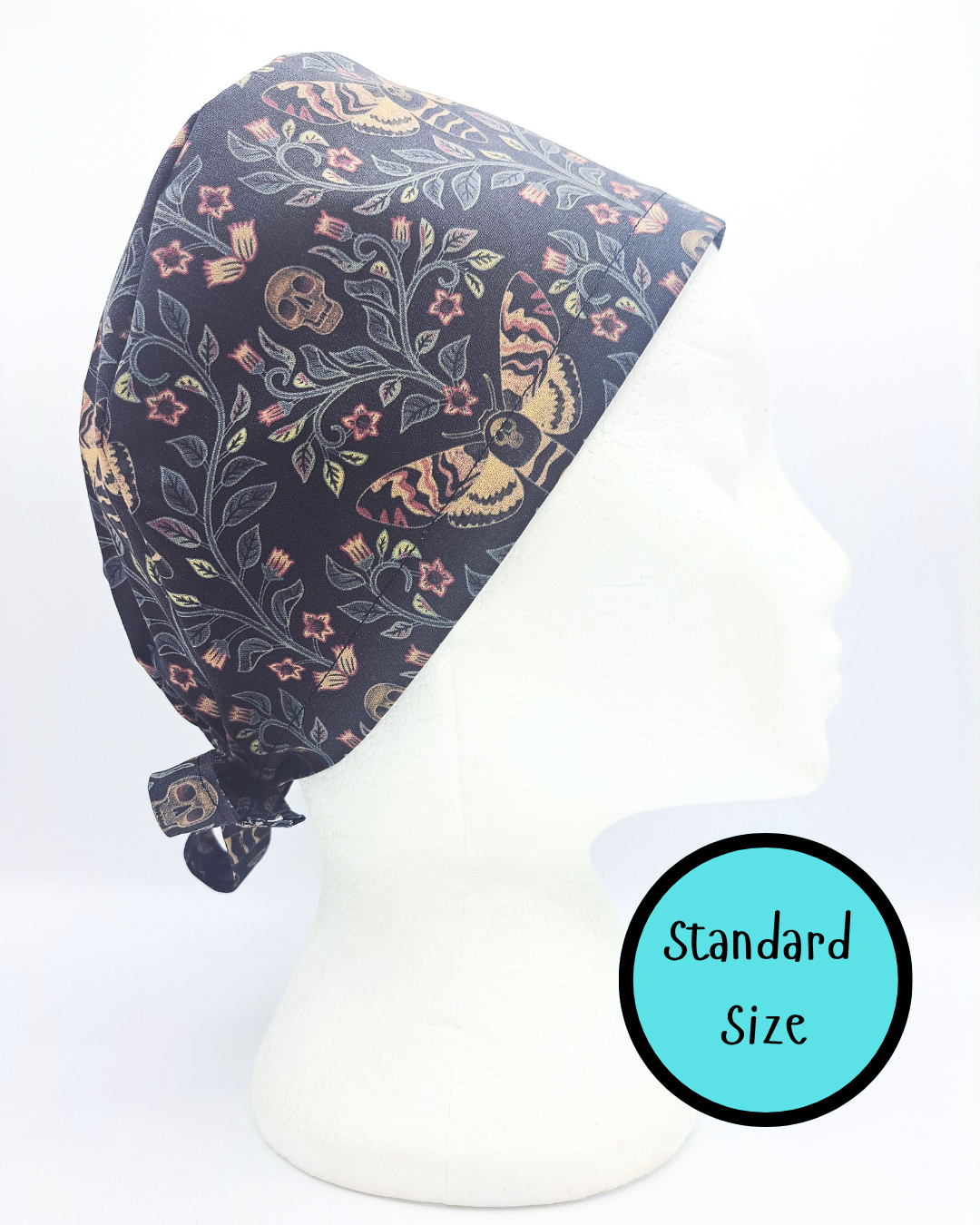 Moths and Skulls Scrub Hat