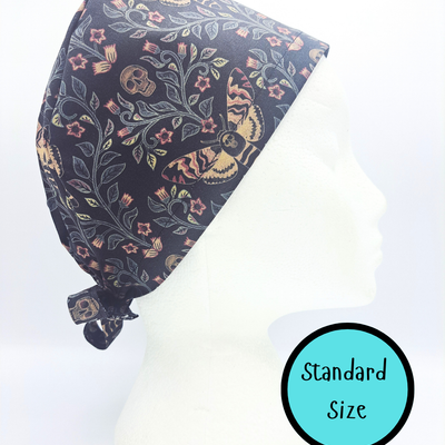 Moths and Skulls Scrub Hat