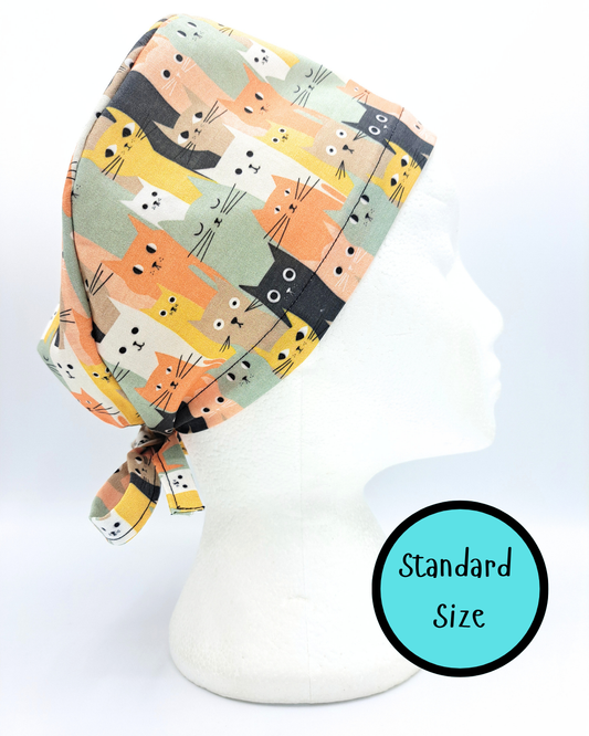 Orange cats Scrub Hat