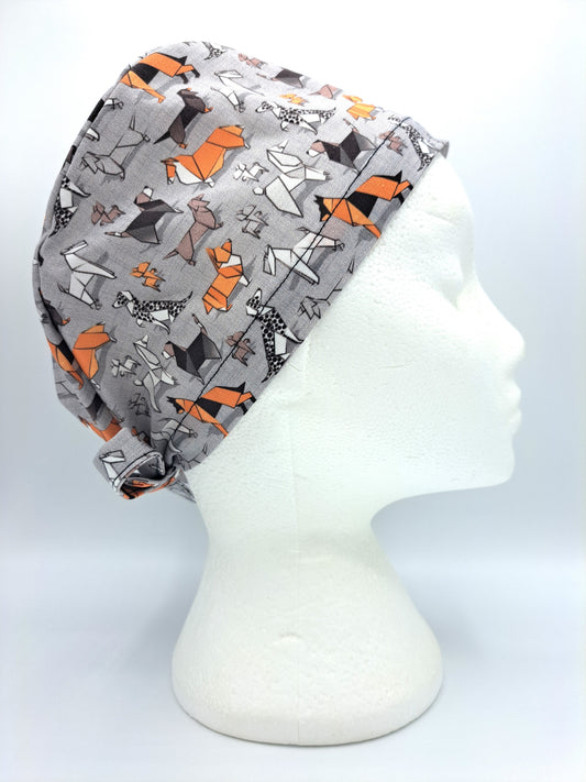 Origami Dogs Scrub Hat