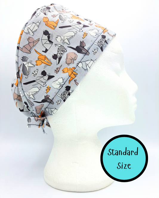Origami Cats Scrub Hat
