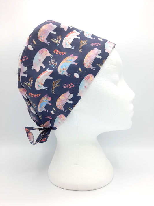 Pastel Piggies Scrub Hat