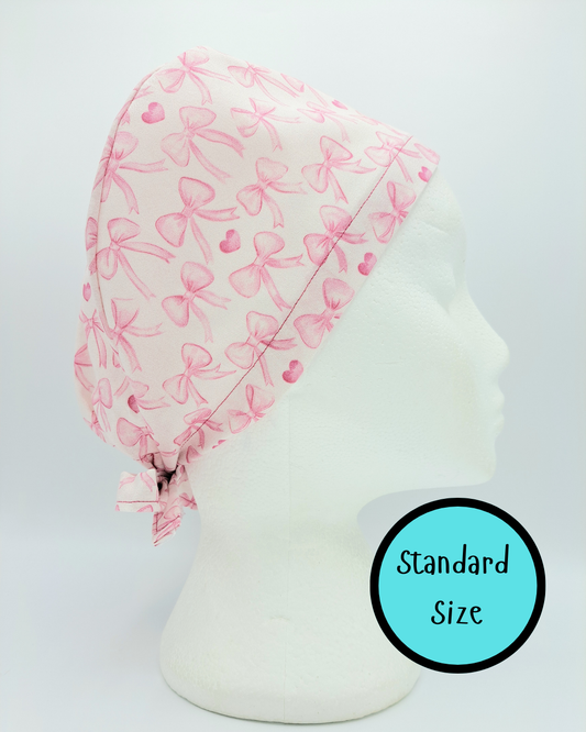 Pink Bows Scrub Hat Cap