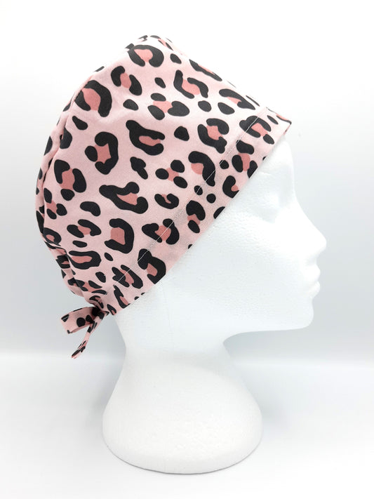 Pink Leopard Scrub Hat