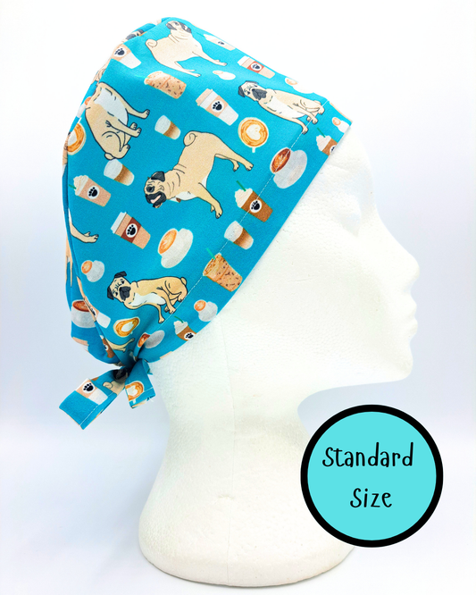 Pugs and Coffee Scrub Hat
