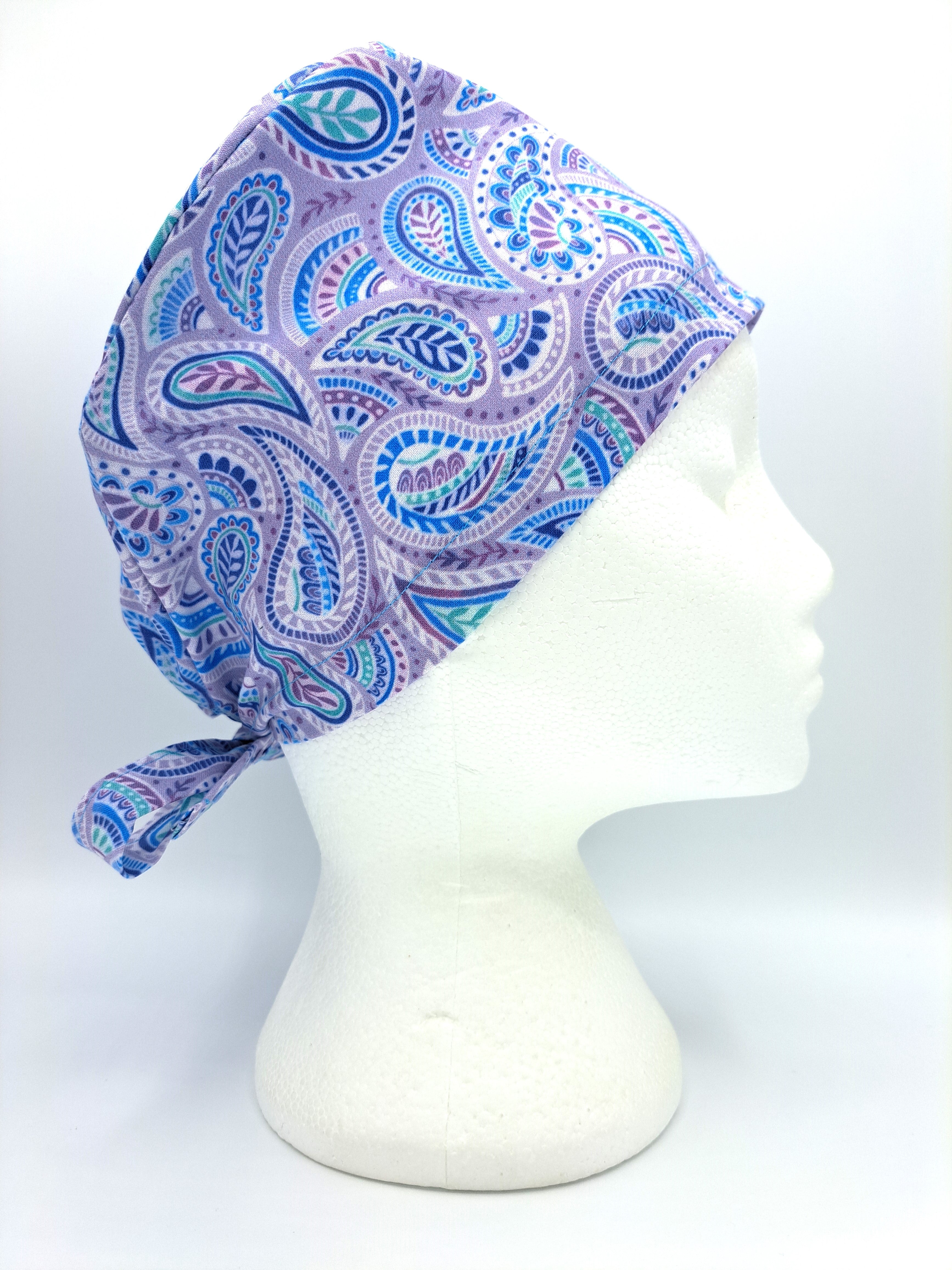 Purple Paisley Scrub Hat