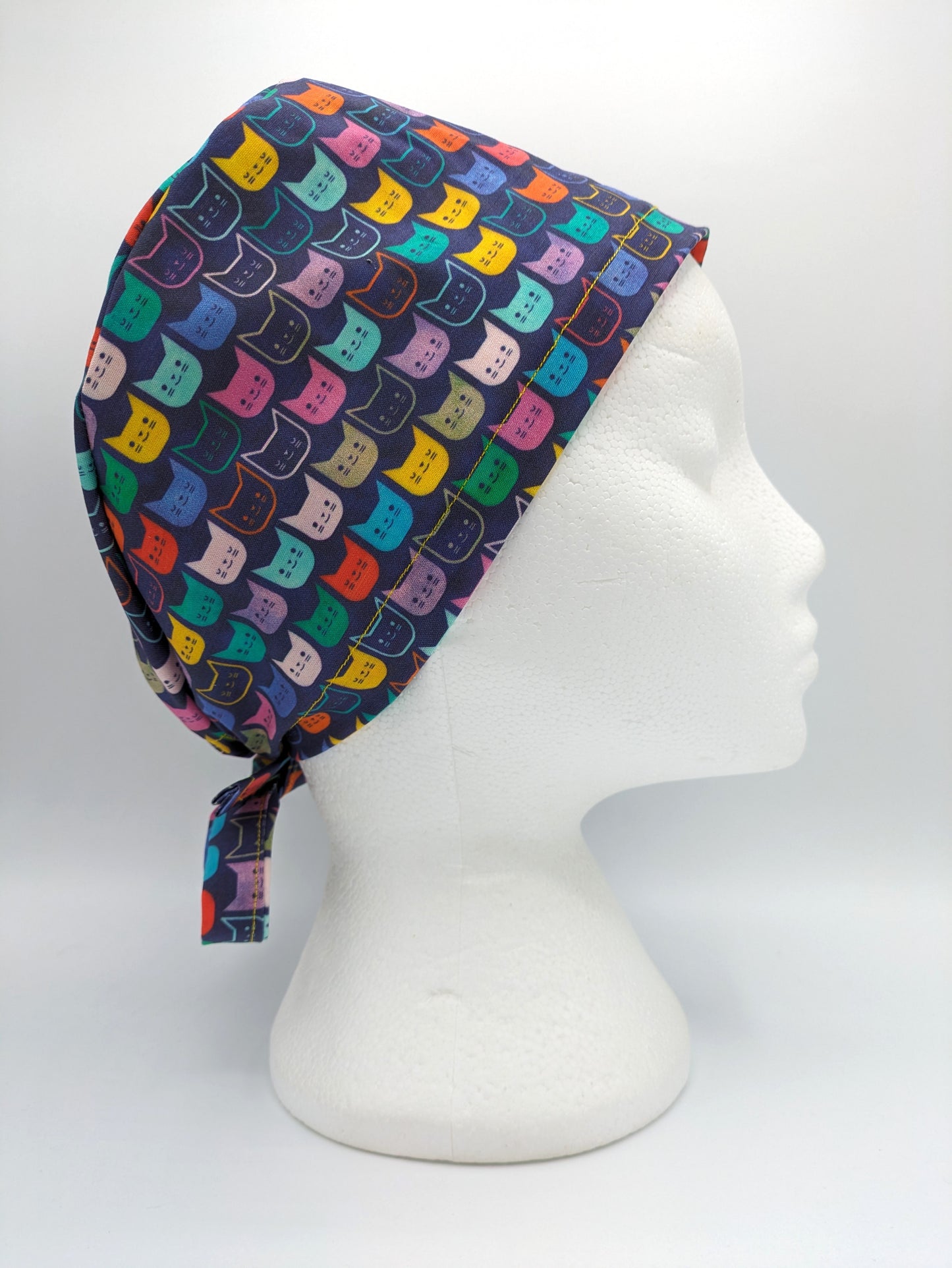 Rainbow Cats Scrub Hat Cap