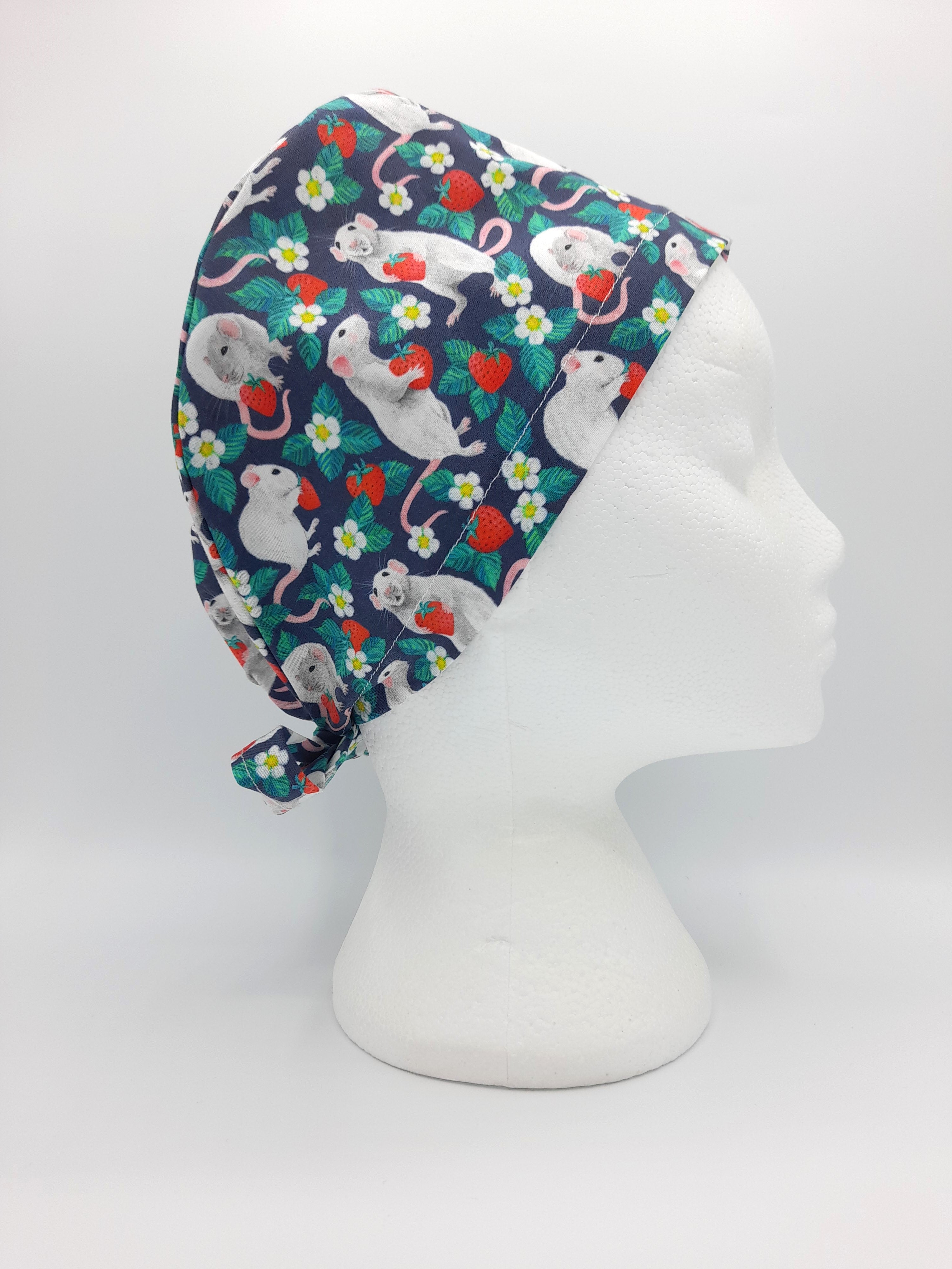 Rats and Strawberries Scrub Hat