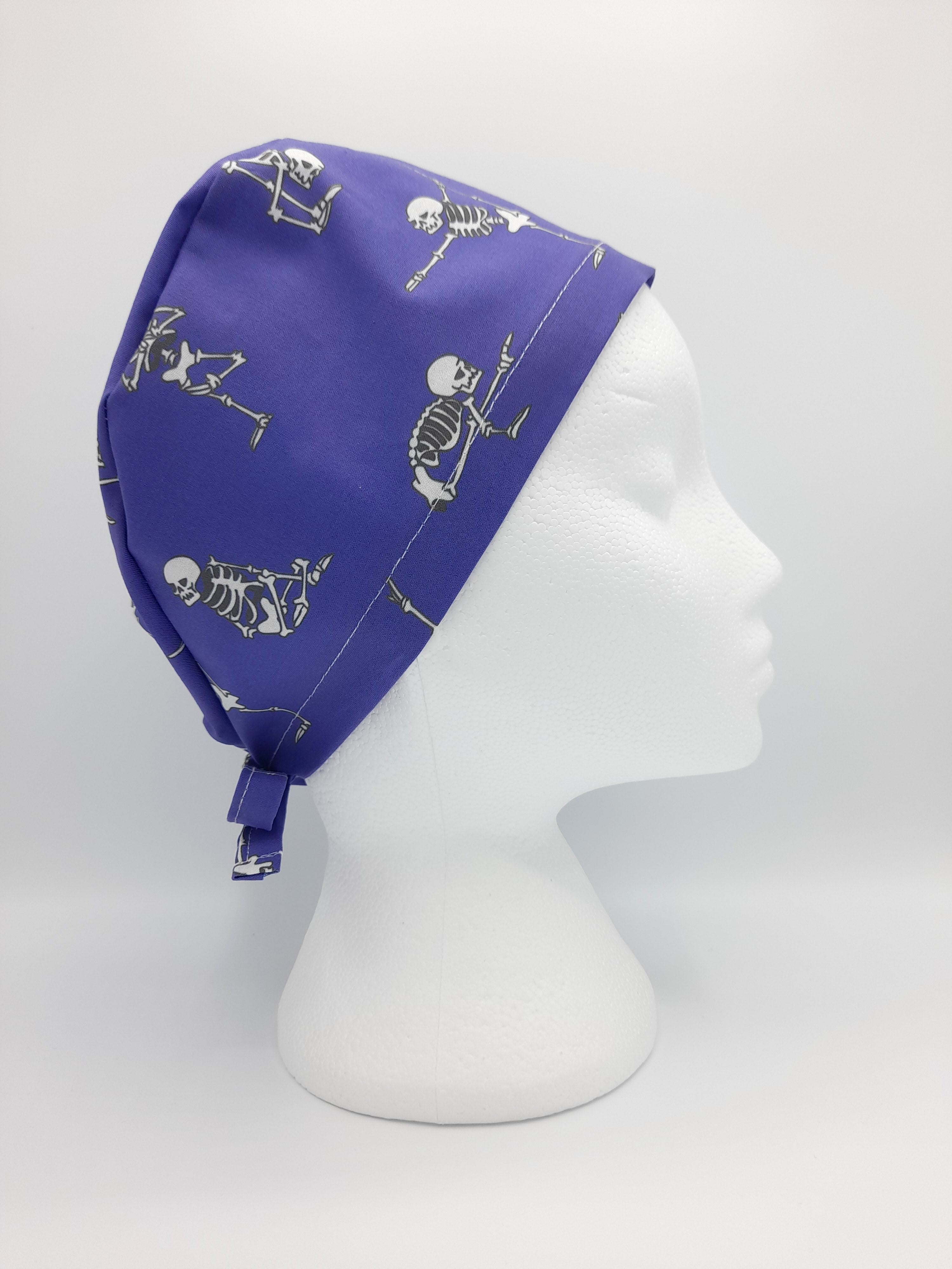 Skeleton Yoga Scrub Hat