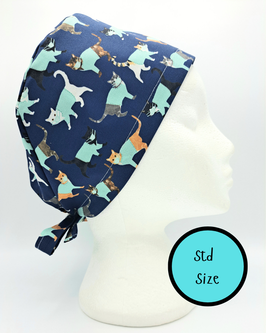 Theatre Cat Navy Scrub Hat