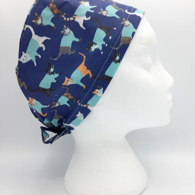 Theatre Cat Navy Scrub Hat