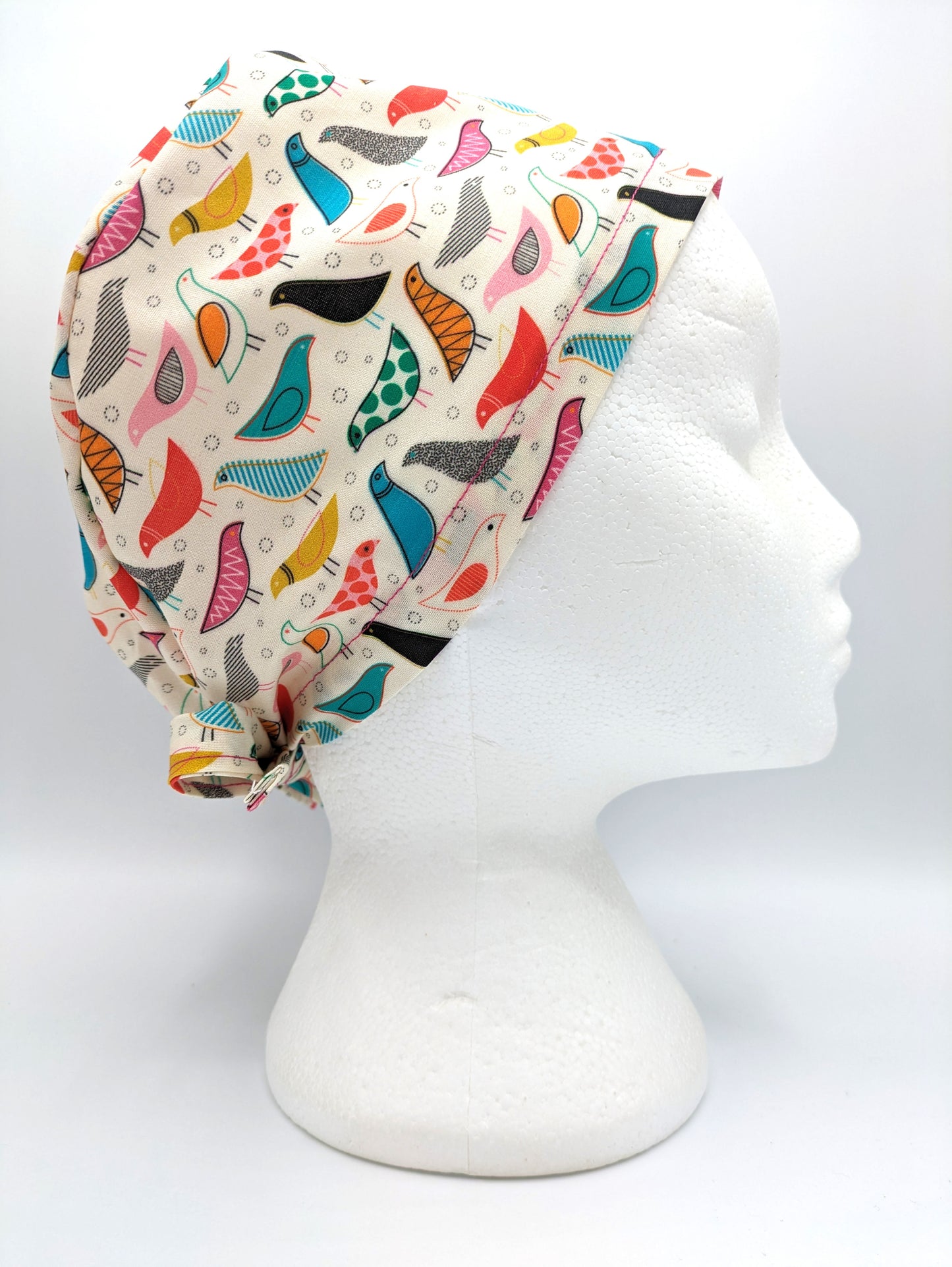 Vintage Birds Scrub Hat