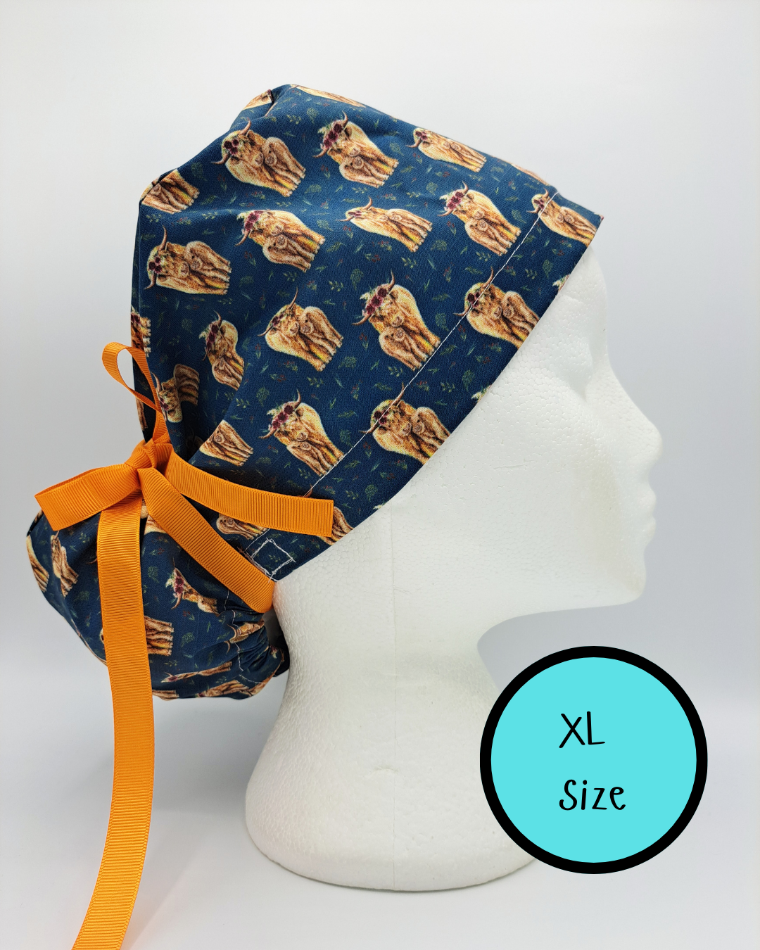 Highland Cow Scrub Hat Cap