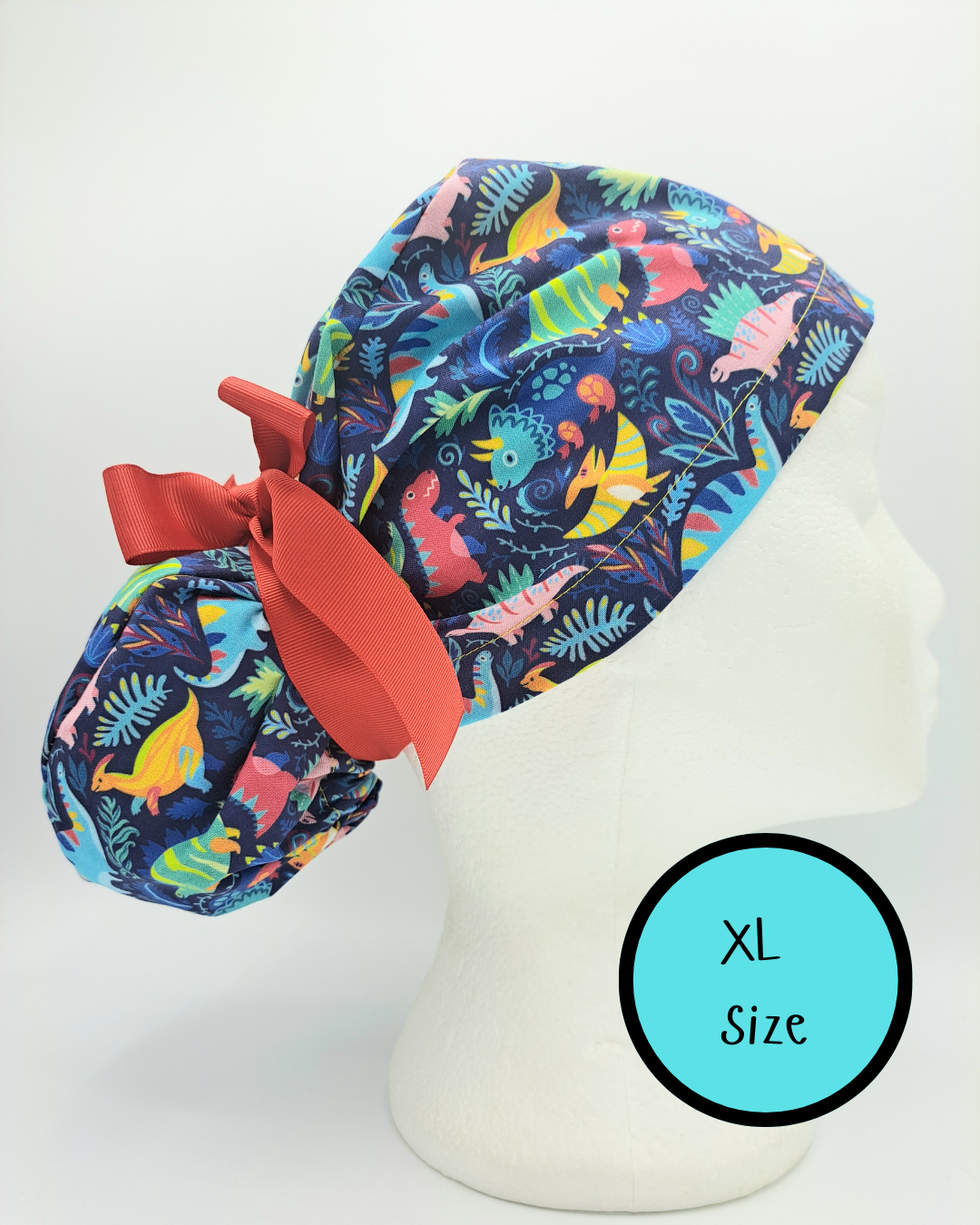 Colourful Dinosaurs Scrub Hat Cap