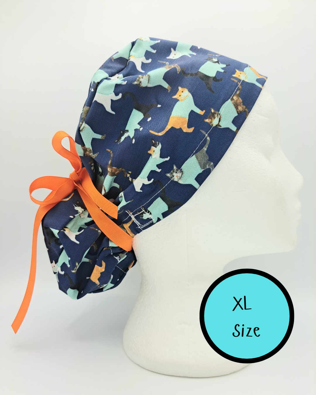 Theatre Cat Navy Scrub Hat