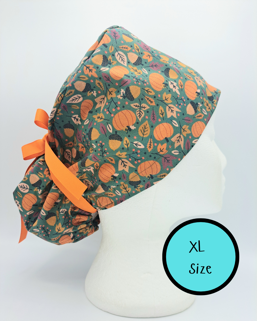Pumpkins and Leaves Scrub Hat