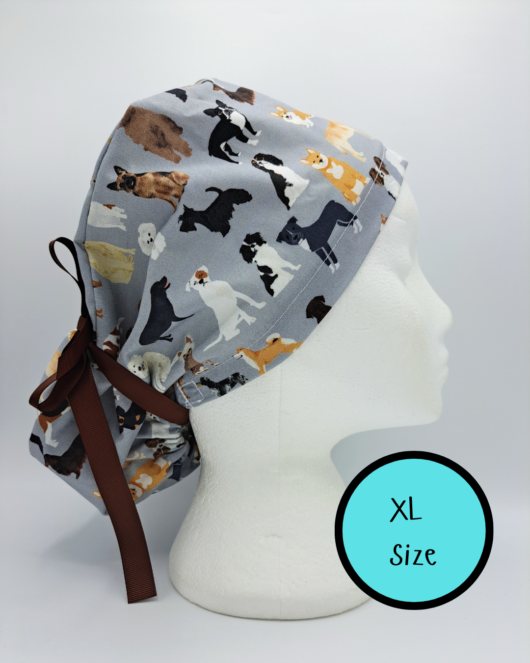 Grey Dog Breeds Scrub Hat Cap