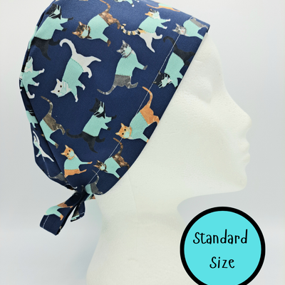 Theatre Cat Navy Scrub Hat