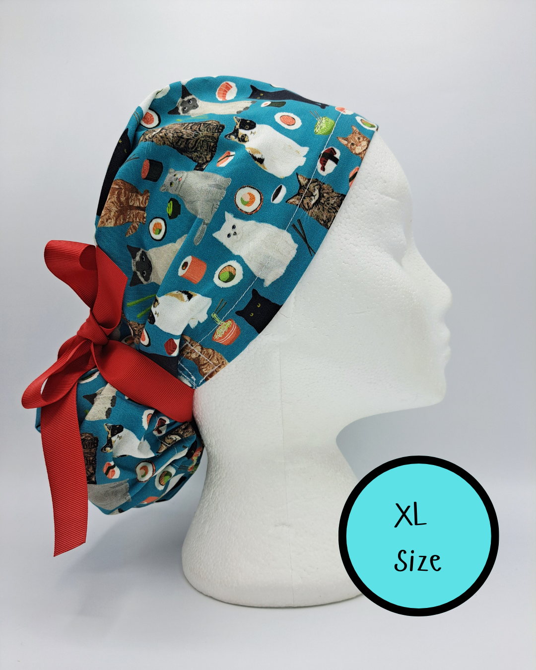 Cats and Sushi Scrub Hat Cap