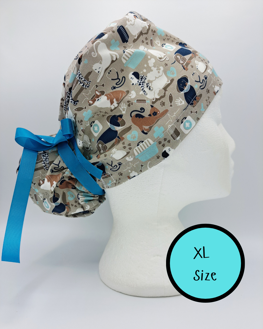 Vets and Pets Brown and Turquoise Scrub Hat